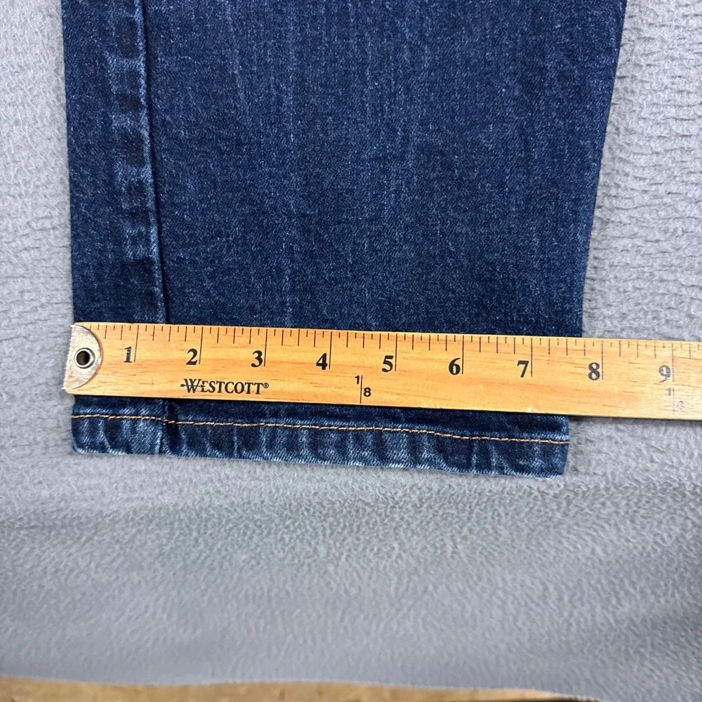 Levis Jeans Mens 36x36 Dark Blue 505 Regular Fit Straight Leg Stretch Denim